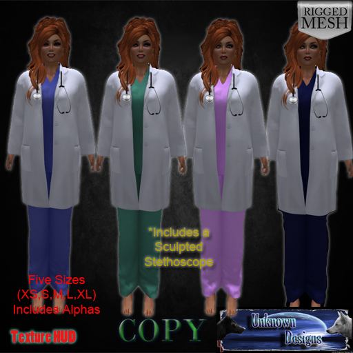 UD Female Scrubs w Coat DEMO