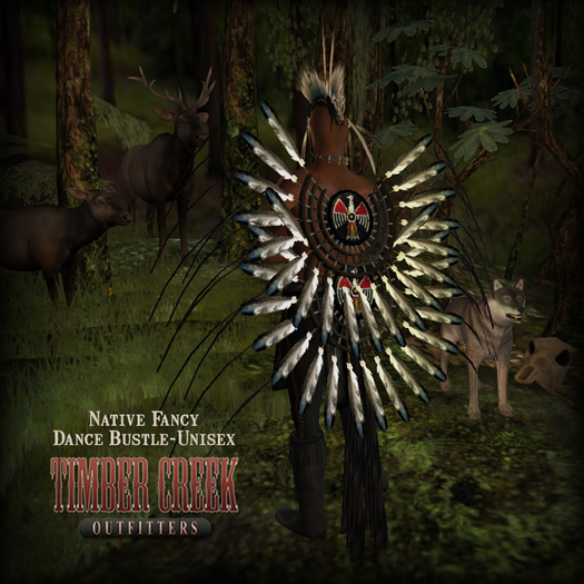 [Timber Creek] Fancy Dance Bustle-Black Thunderbird-Boxed