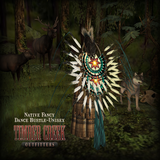 [Timber Creek] Fancy Dance Bustle-Turquoise Star-Boxed