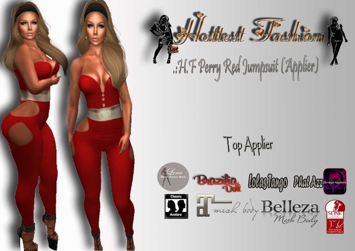 .:H.F Perry Red Junpsuit (applier)