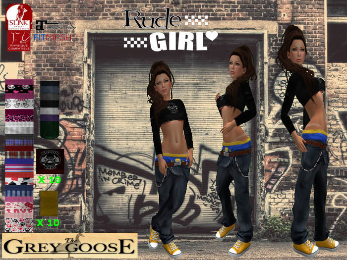 Too Rude Outfit Second Life Marketplace - (WEAR ME) Rude Girl Outfit (DEMO)
