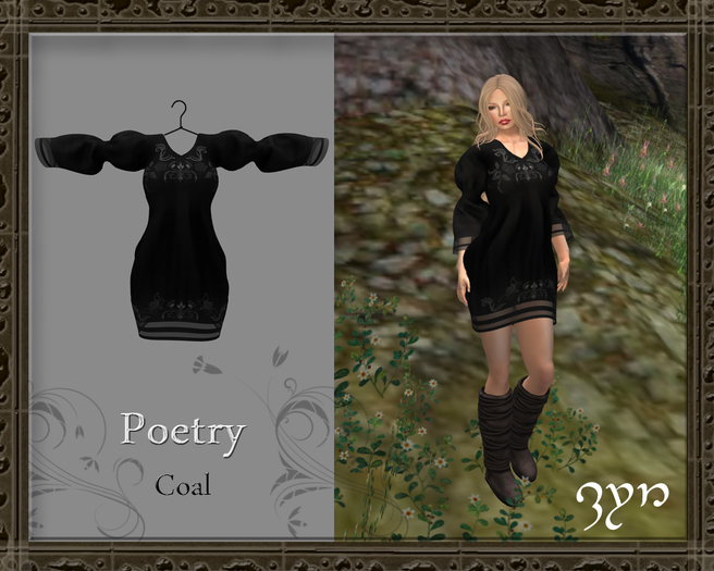 Zyn ~ Poetry Dress Coal