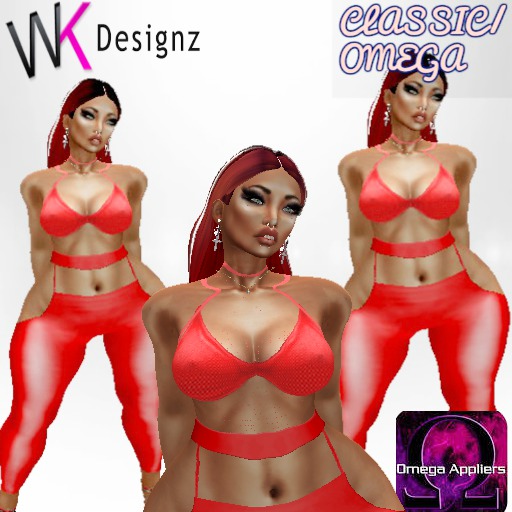 WK Red Sexy Sheer  Outfit