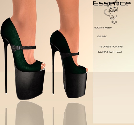 :ESSENCE:HIGH PUMPS FLORA EMERALD