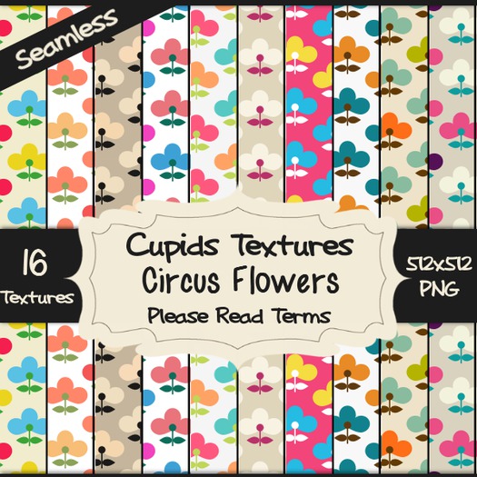 *Cupids Textures * 16 CIRCUS FLOWERS