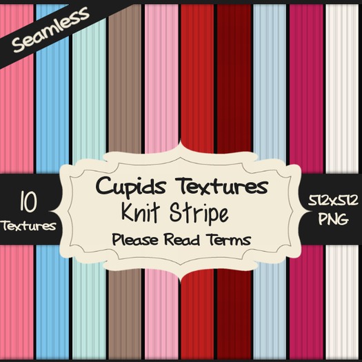 *Cupids Textures * 10 KNIT STRIPE