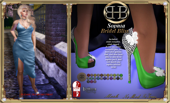 !!BHB!!(valentine ) SOPHIA BRIDAL BLISS HEELS WITH SILK WITH BLACK BACK HUD