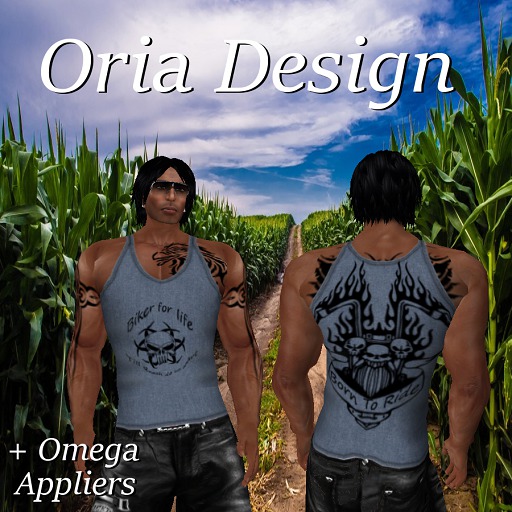 Oria Design - Born To Ride Tank Top Denim