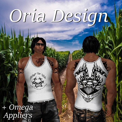 Oria Design - Born To Ride Tank Top White