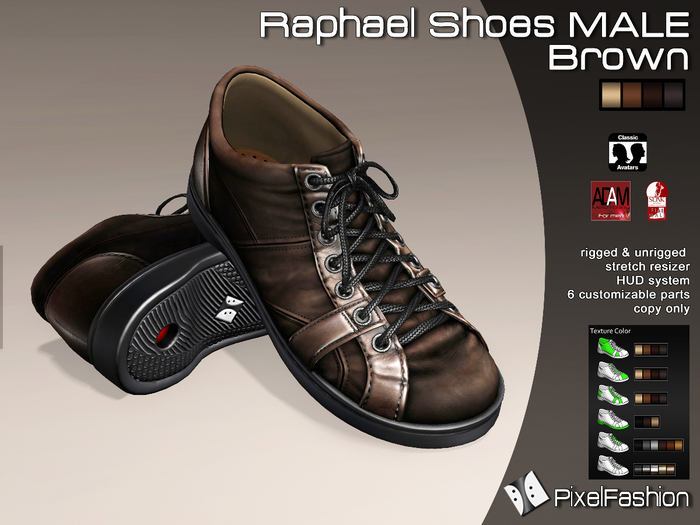 :)(: Raphael Shoes V2 - Male - Brown