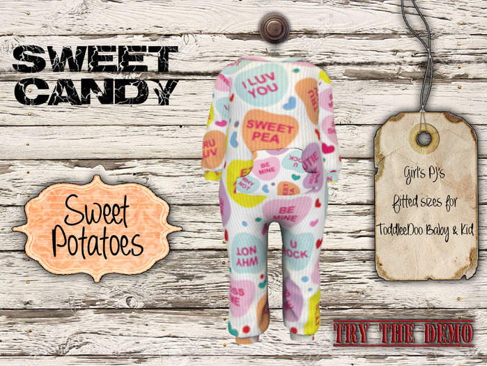 < Sweet Potatoes > Girl's PJ's - SWEET CANDY