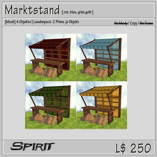 !! * Spirit * !! market stall & boxes / 4-Pack (Only Copy) [Boxed]