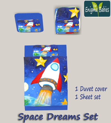 LLB-Space Dream Sheet & Duvet Set * Enigma *