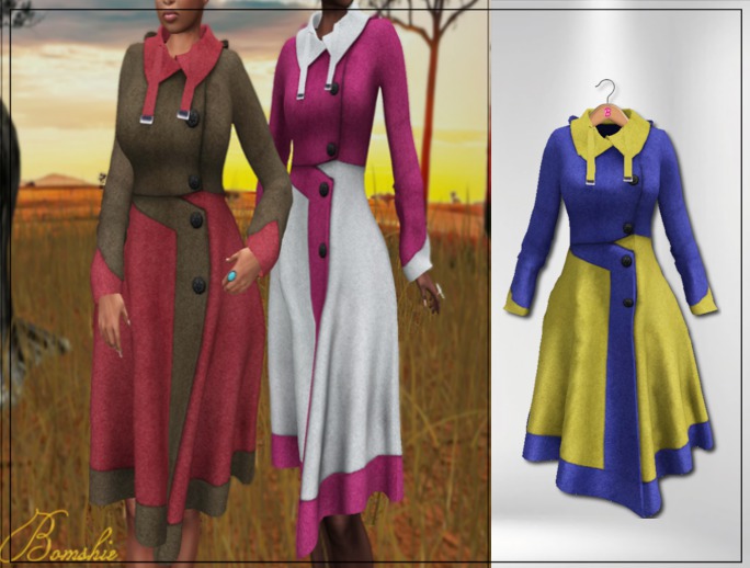 <*>B<*> Isis Duo Blue Bell Coat Dress