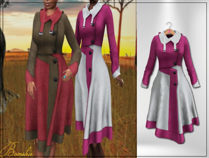 <*>B<*> Isis Duo Bubble Gum Coat Dress
