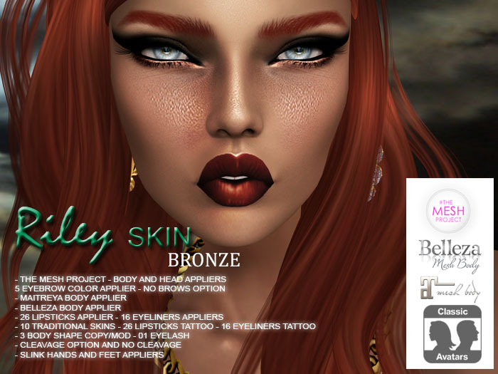 .:JUMO:. Riley Skin Bronze - TMP Maitreya Belleza