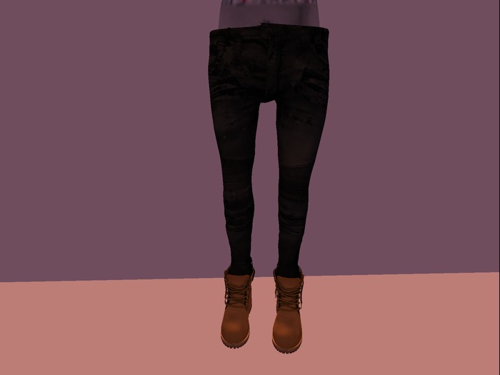 Black Spit Jeans