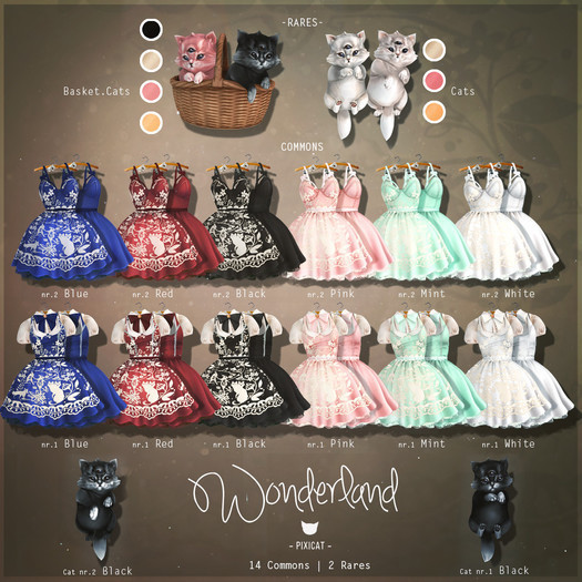 -Pixicat- Wonderland.Dress nr.2 - White (xxs)