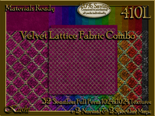 Velvet Lattice Fabric Combo Seamless Textures Materials Ready Full Perms 1024x1024
