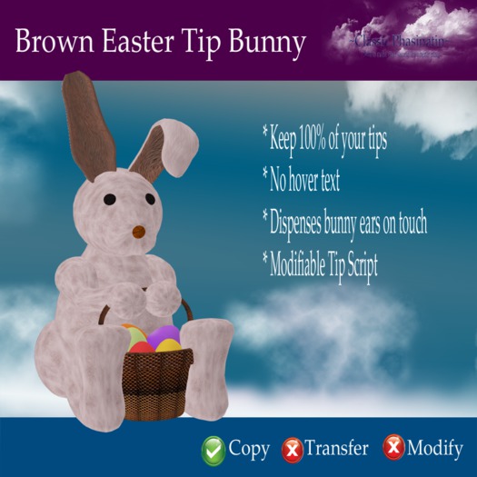 Brown Easter tip bunny (Boxed)