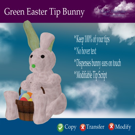 Green Easter tip bunny (Boxed)