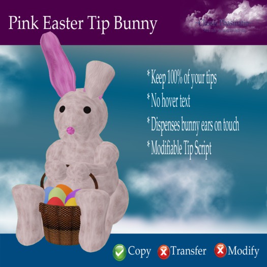 Pink Easter tip bunny (Boxed)