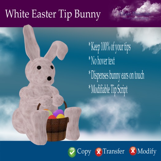 White Easter tip bunny (Boxed)