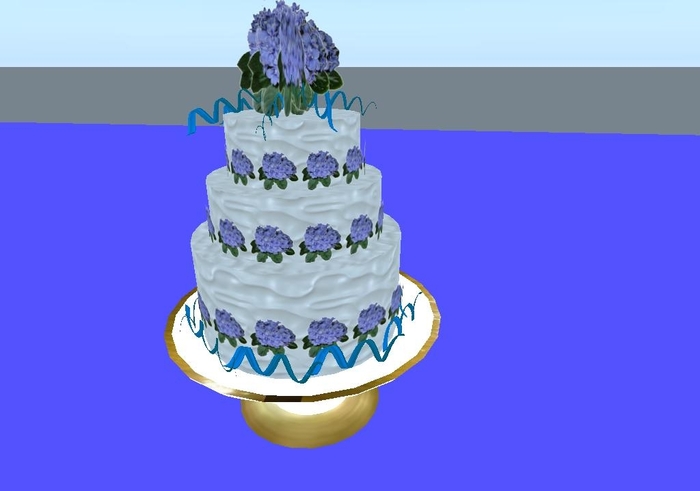Royalty Blue Wedding Cake