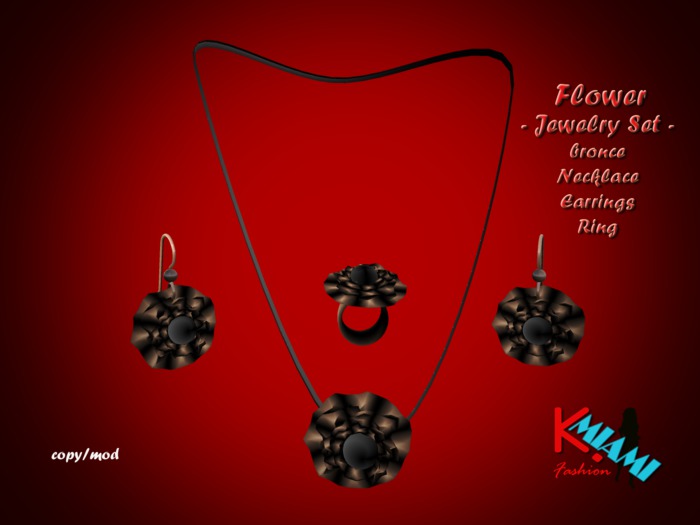 KMF Jewelry Flower Set bronce
