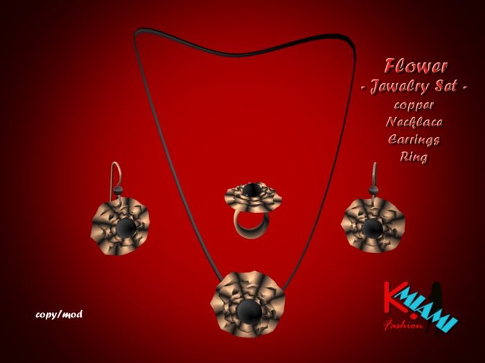 KMF Jewelry Flower Set copper