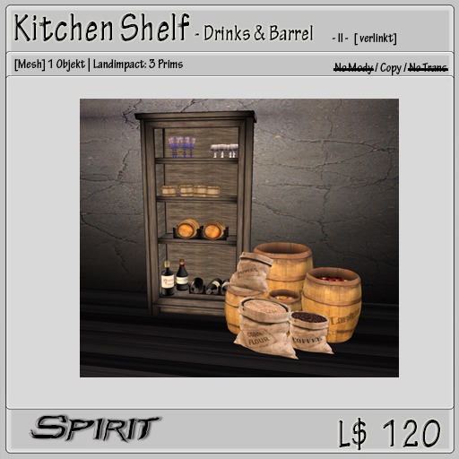 !! * Spirit * !! Küchenregal & Fässer - "II" b [boxed]