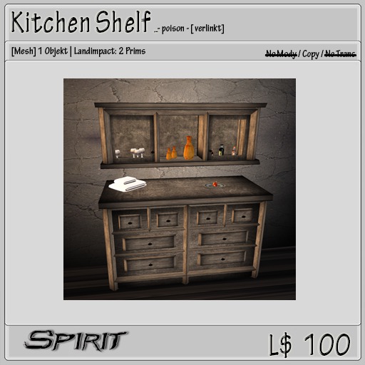 !! * Spirit * !! Kitchen Buffet/Hutch w. Poison (Copy) [boxed]