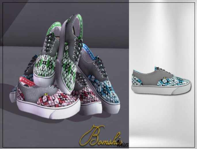 <*>B<*>Boaz Blue Unisex Canvas Sneakers
