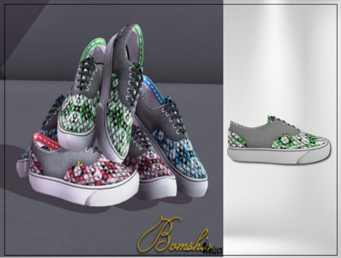 <*>B<*>Boaz Green Unisex Canvas Sneakers
