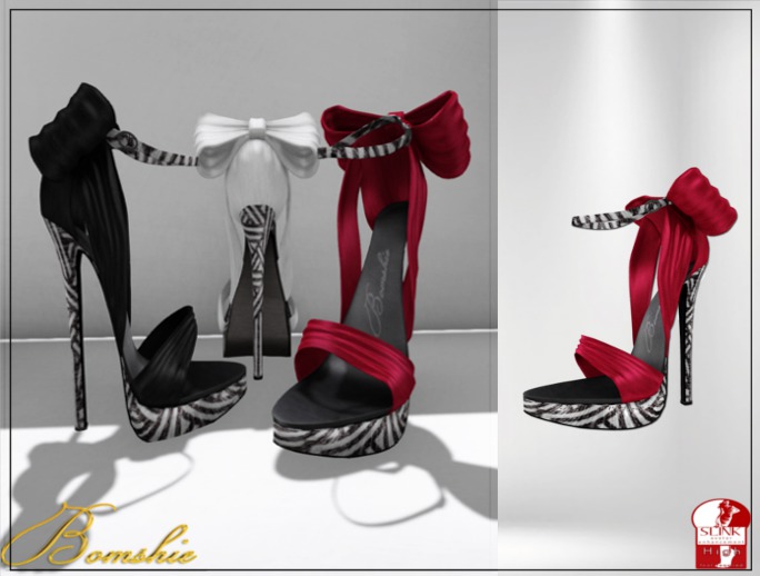 <*>B<*>Yeva Crannberry Satin Tied Slink High Heels