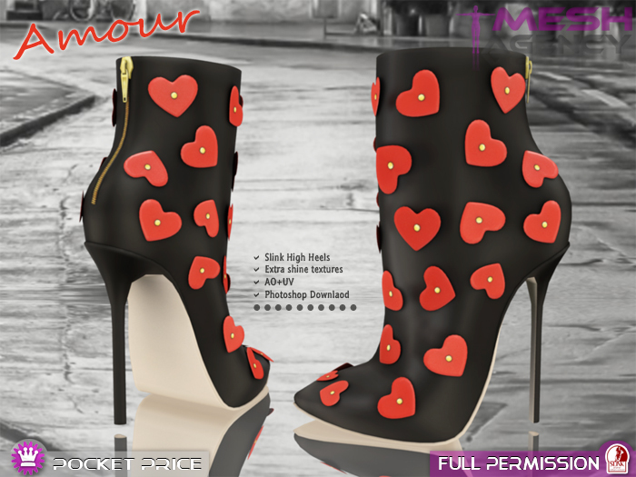 ::MA:: Regular AV & Slink High Booties "Amour" - FULL PERM