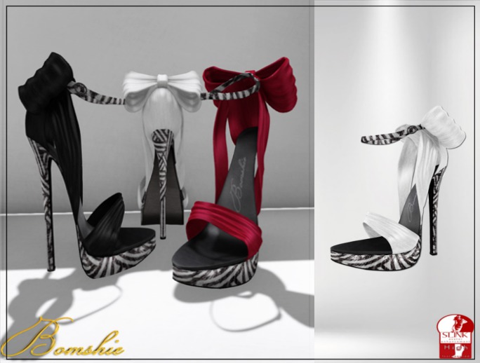 <*>B<*>Yeva Pearl Satin Tied Slink High Heels