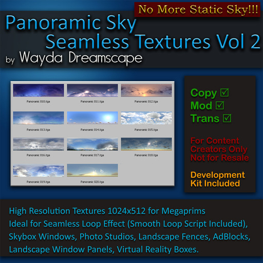 WD Panoramic sky seamless textures Vol2