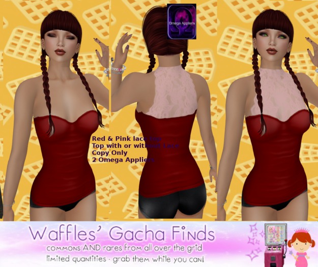 *WM* Red Lace sleeveless top w or without lace