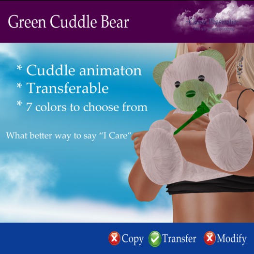 Green Cuddle Bear (Boxed)