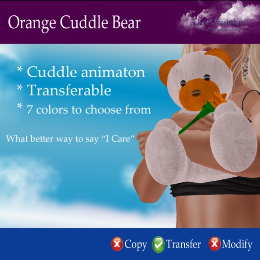 Orange Cuddle Bear (Boxed)