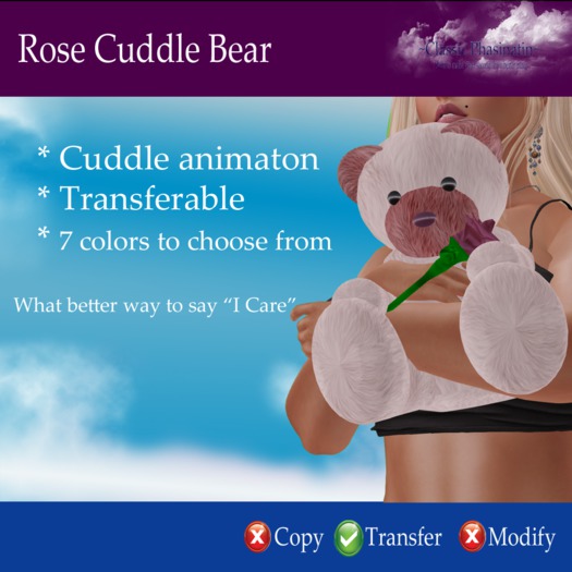 Rose Cuddle Bear (Boxed)