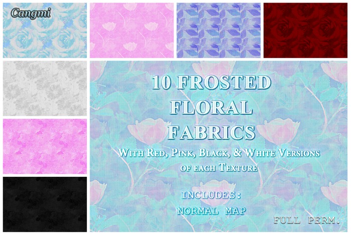 10 Frosted Floral Fabric Textures
