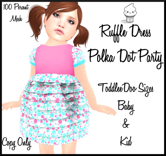 ~TCR~KIDS~Ruffle Dress Polka Dot Party