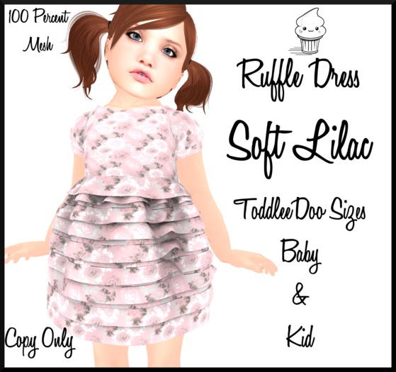 ~TCR~KIDS~Ruffle Dress Soft Lilac