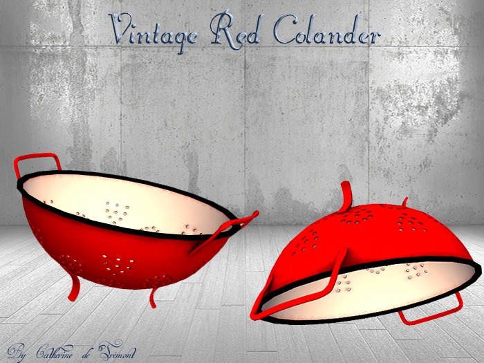 *CdT* Passoire vintage rouge