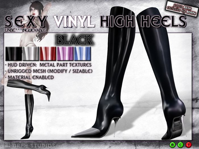 0o Morph - Sexy Vinyl Heels BLACK / Texturchange HUD