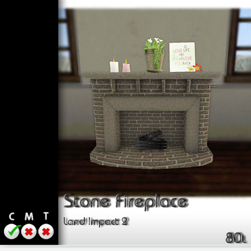 *FG* Stone Fireplace