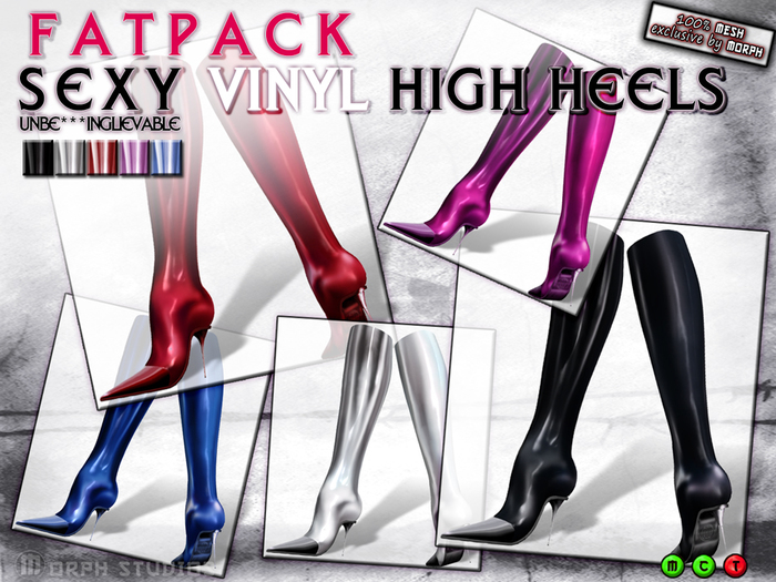 0o Morph - Sexy Vinyl Heels FATPACK / Texturchange HUD