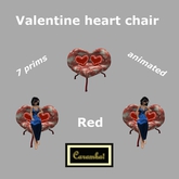 Valentine heart chair - red